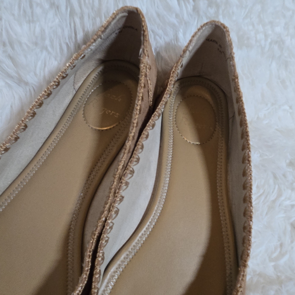 Jack Rogers tan suede women's flats - Picture 2 of 5